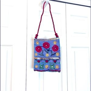 Vintage Colorful BoHo shoulder strap purse by Two’s Company in San Francisco